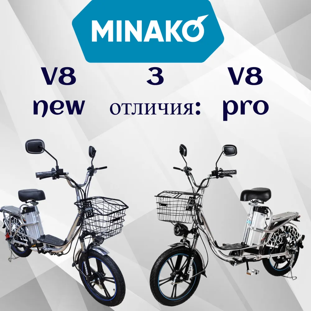 Электровелосипед MINAKO V8 60V/12Ah 500W